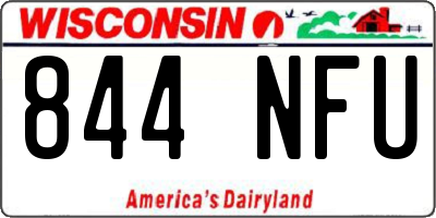 WI license plate 844NFU