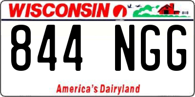 WI license plate 844NGG