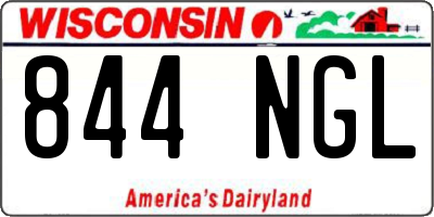 WI license plate 844NGL