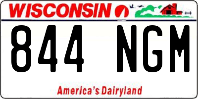 WI license plate 844NGM