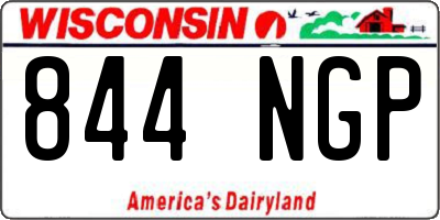 WI license plate 844NGP