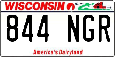 WI license plate 844NGR