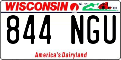 WI license plate 844NGU