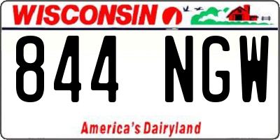 WI license plate 844NGW