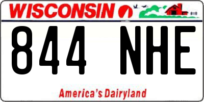 WI license plate 844NHE