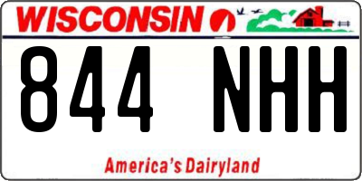 WI license plate 844NHH