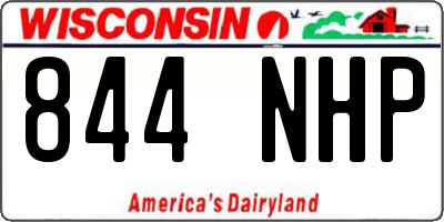 WI license plate 844NHP