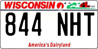 WI license plate 844NHT