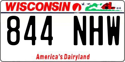 WI license plate 844NHW