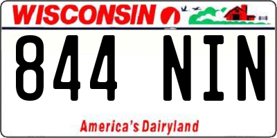 WI license plate 844NIN
