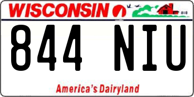 WI license plate 844NIU
