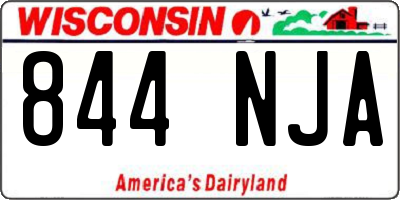 WI license plate 844NJA