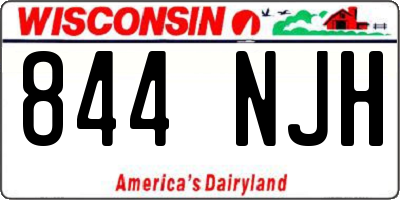 WI license plate 844NJH