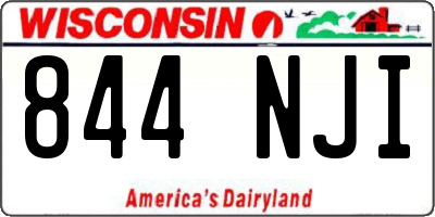 WI license plate 844NJI