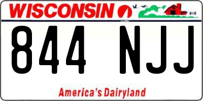 WI license plate 844NJJ