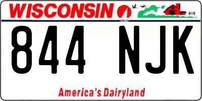 WI license plate 844NJK
