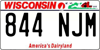 WI license plate 844NJM