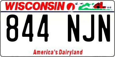 WI license plate 844NJN