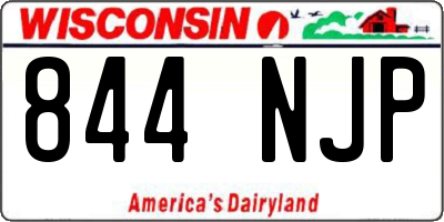 WI license plate 844NJP