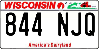 WI license plate 844NJQ
