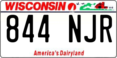WI license plate 844NJR