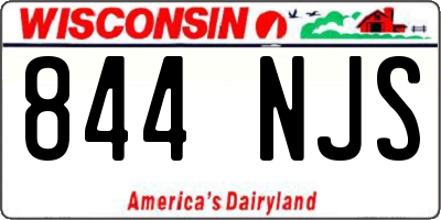 WI license plate 844NJS