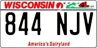 WI license plate 844NJV