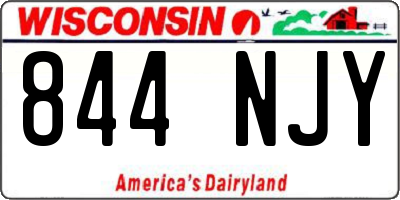 WI license plate 844NJY