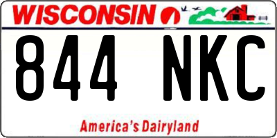 WI license plate 844NKC