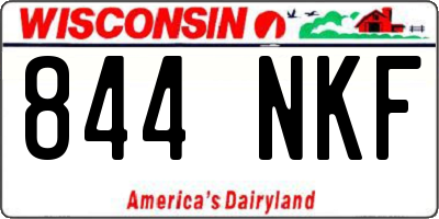 WI license plate 844NKF