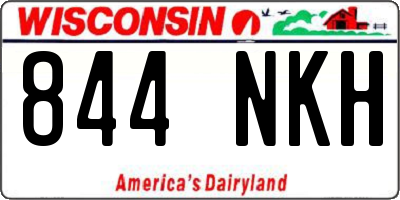 WI license plate 844NKH