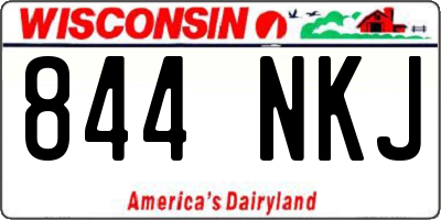 WI license plate 844NKJ