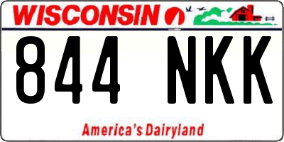 WI license plate 844NKK