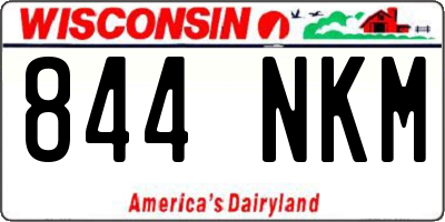 WI license plate 844NKM