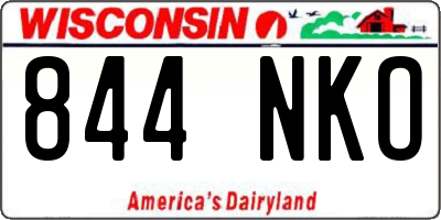WI license plate 844NKO