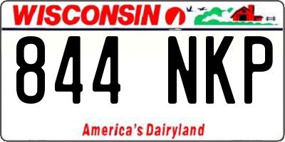 WI license plate 844NKP