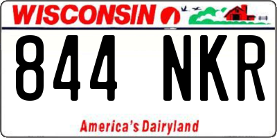 WI license plate 844NKR