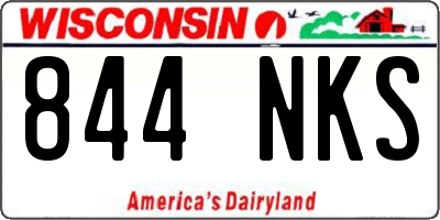 WI license plate 844NKS