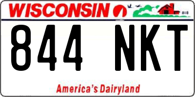 WI license plate 844NKT
