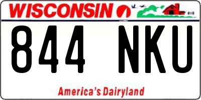 WI license plate 844NKU