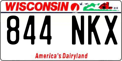 WI license plate 844NKX