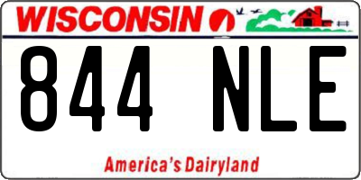 WI license plate 844NLE