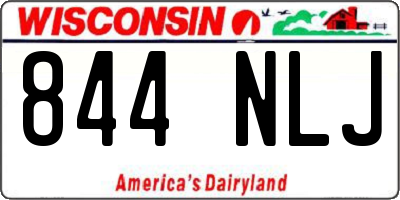 WI license plate 844NLJ