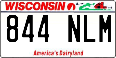WI license plate 844NLM