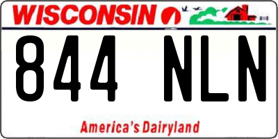 WI license plate 844NLN
