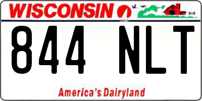 WI license plate 844NLT