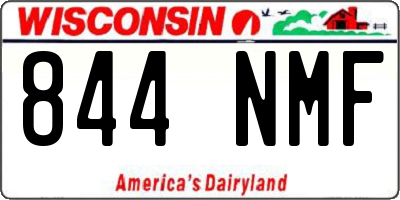 WI license plate 844NMF