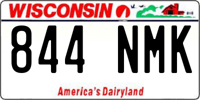 WI license plate 844NMK