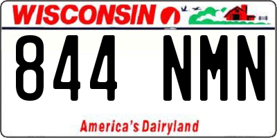 WI license plate 844NMN