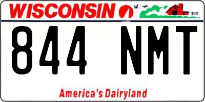 WI license plate 844NMT